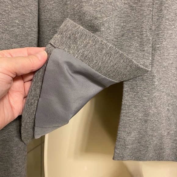 EUC Ann Taylor Loft heather grey lined one-button ladies’ blazer, size Medium - Picture 6 of 8